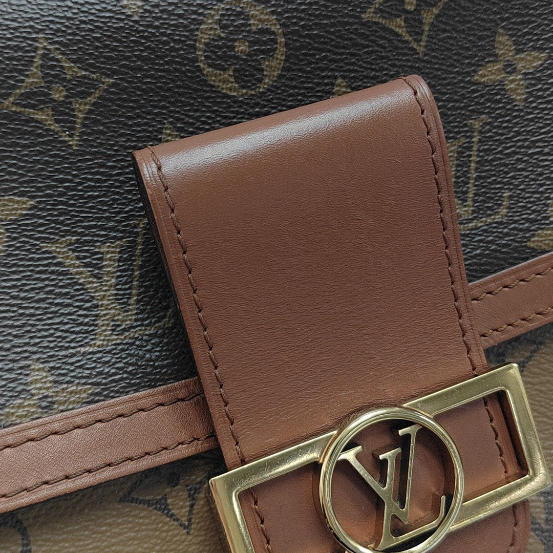 DAUPHINE MM Monogram Coated Canvas Brown