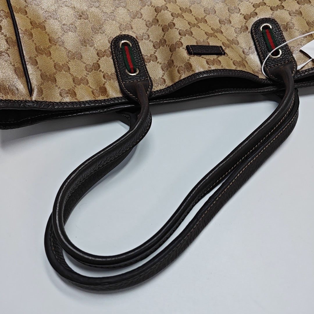 Princy Monogram Coated Canvas Brown
