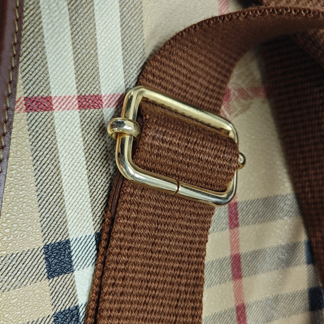 Coated Canvas Backpack Brown