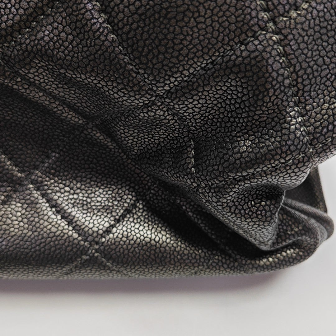 CC TIMELESS SOFT Quilted Grained Calfskin Gray