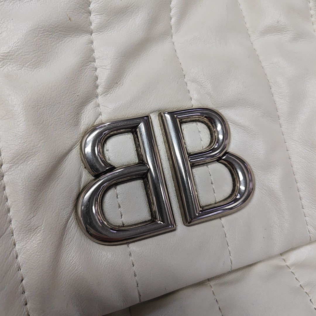 BB Quilted Calfskin White
