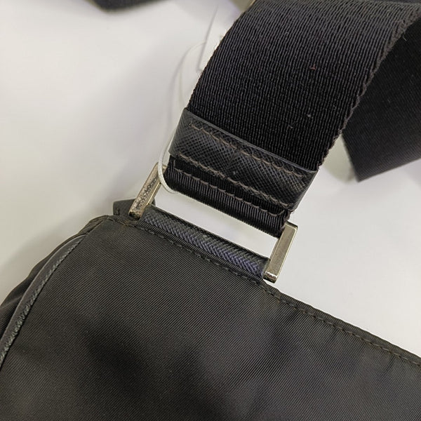 Bolso bandolera de nailon, nailon negro