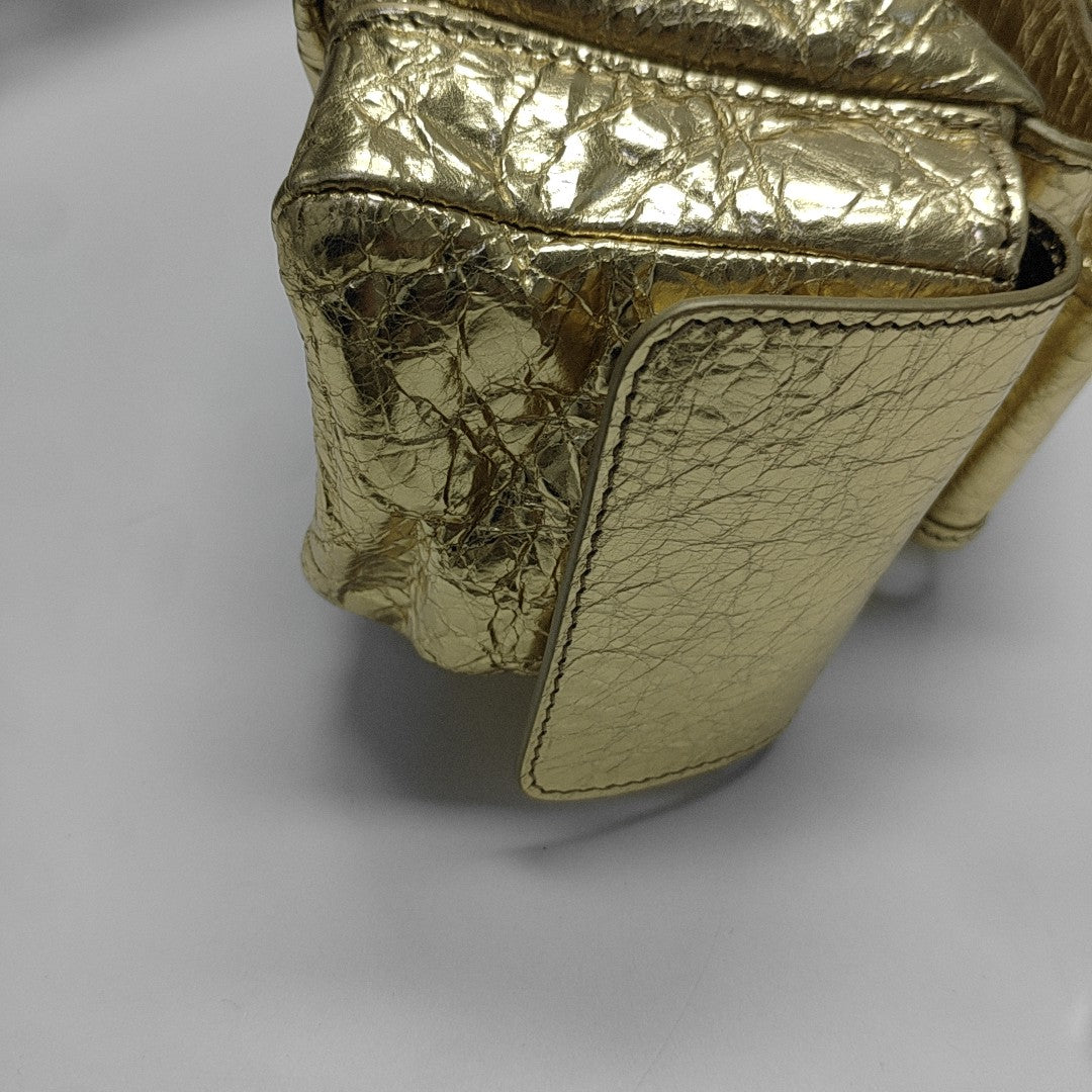 Lambskin Shoulder Bag Gold