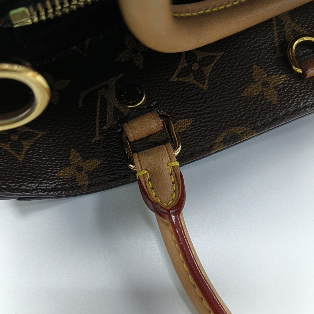 MONTAIGNE MM Monogram Coated Canvas Brown