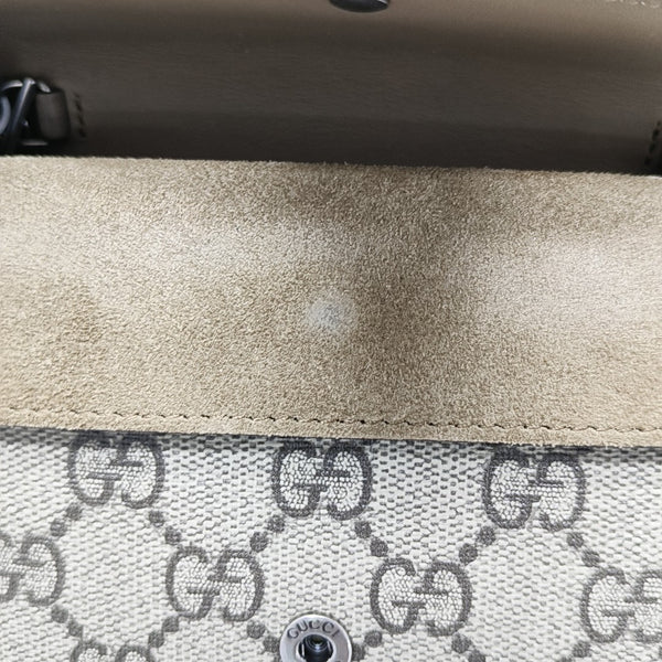 Dionysus Super Mini Monogram Coated Canvas Beige