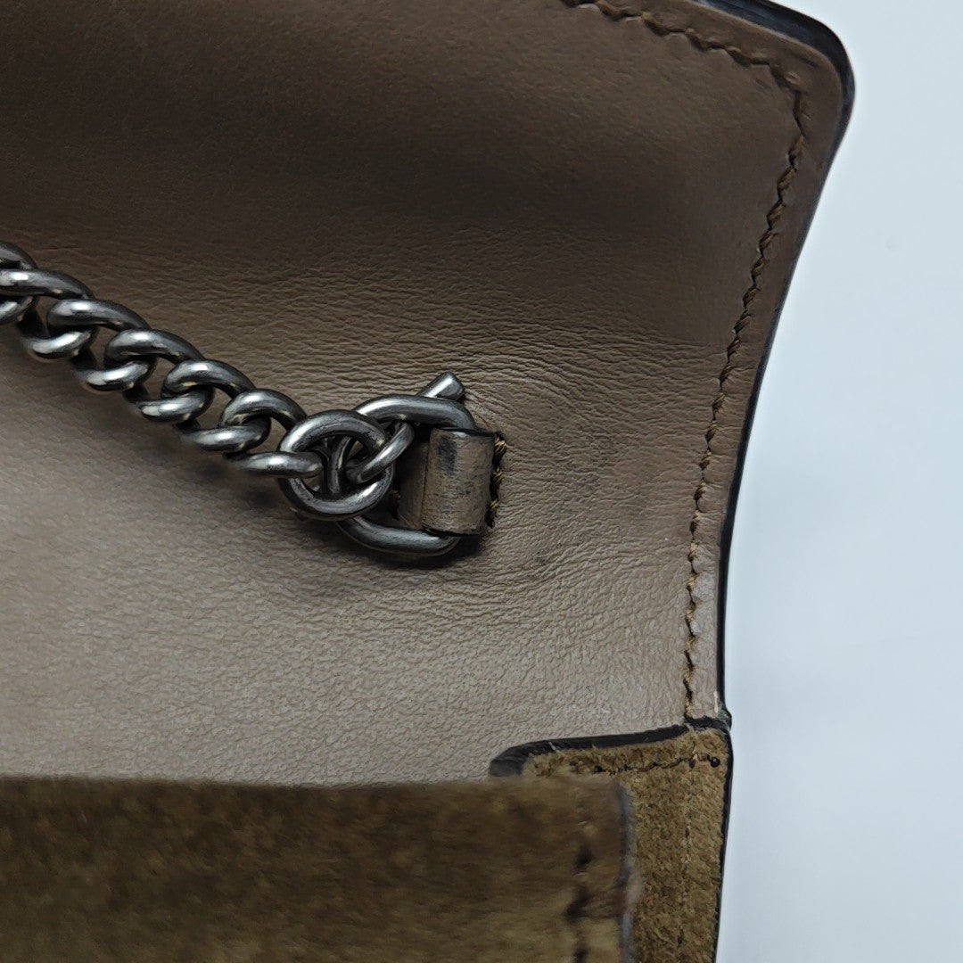 Dionysus Super Mini Monogram Coated Canvas Beige