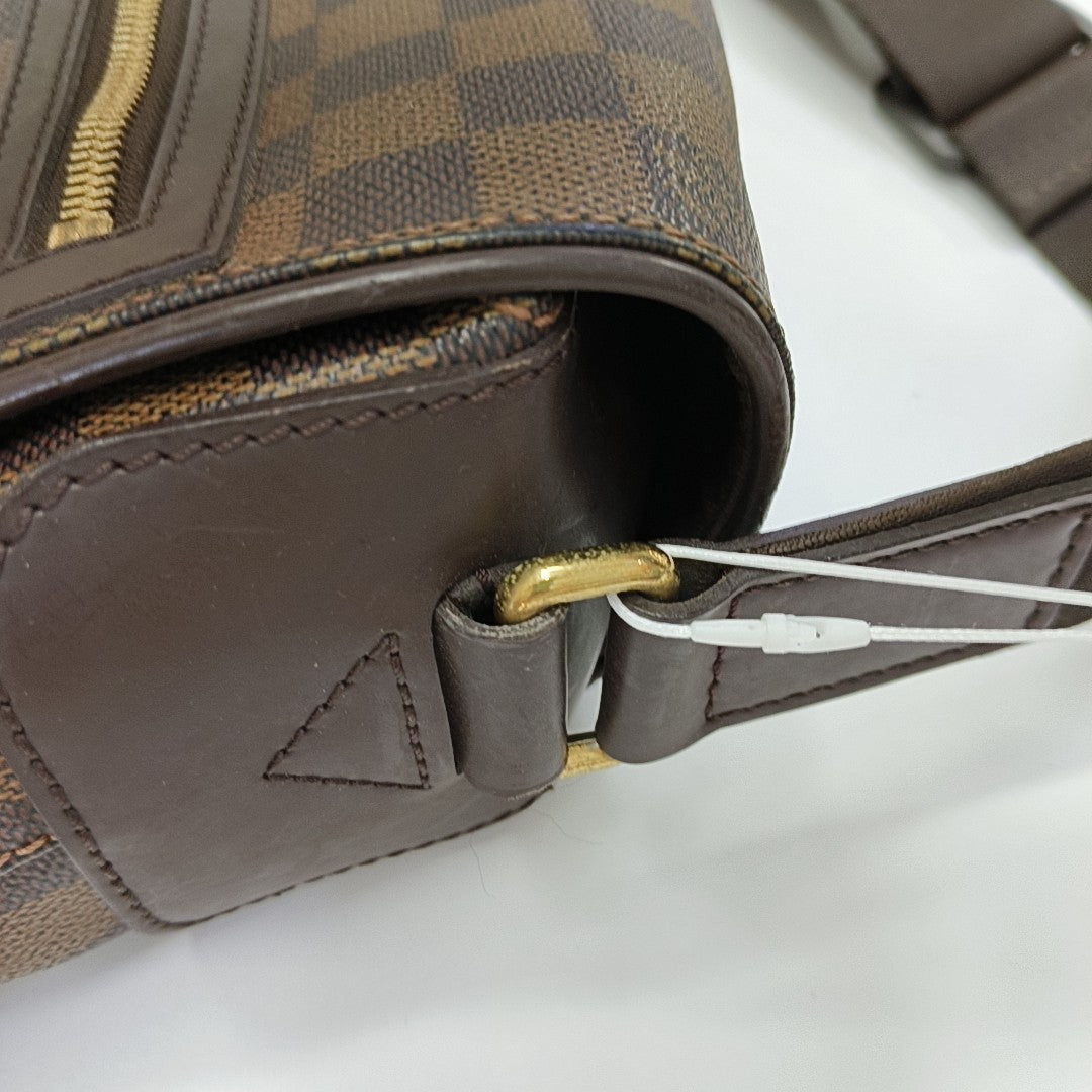SPENCER Damier Ebene Coated Canvas Brown