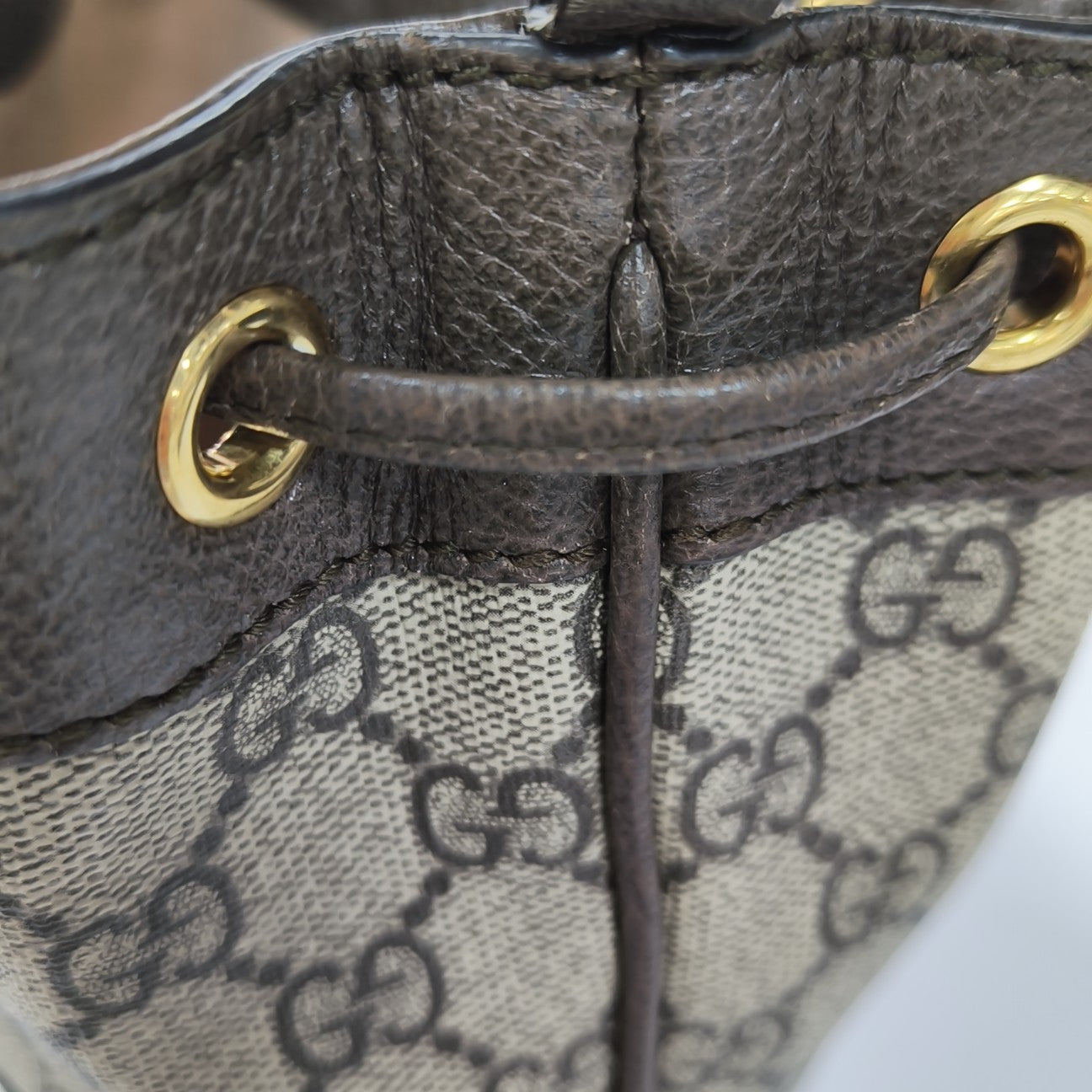 Ophidia Mini Monogram Coated Canvas Beige