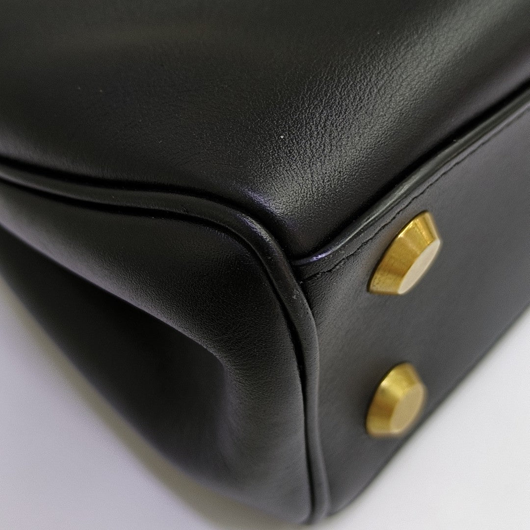 Calfskin Shoulder Bag Mini Black