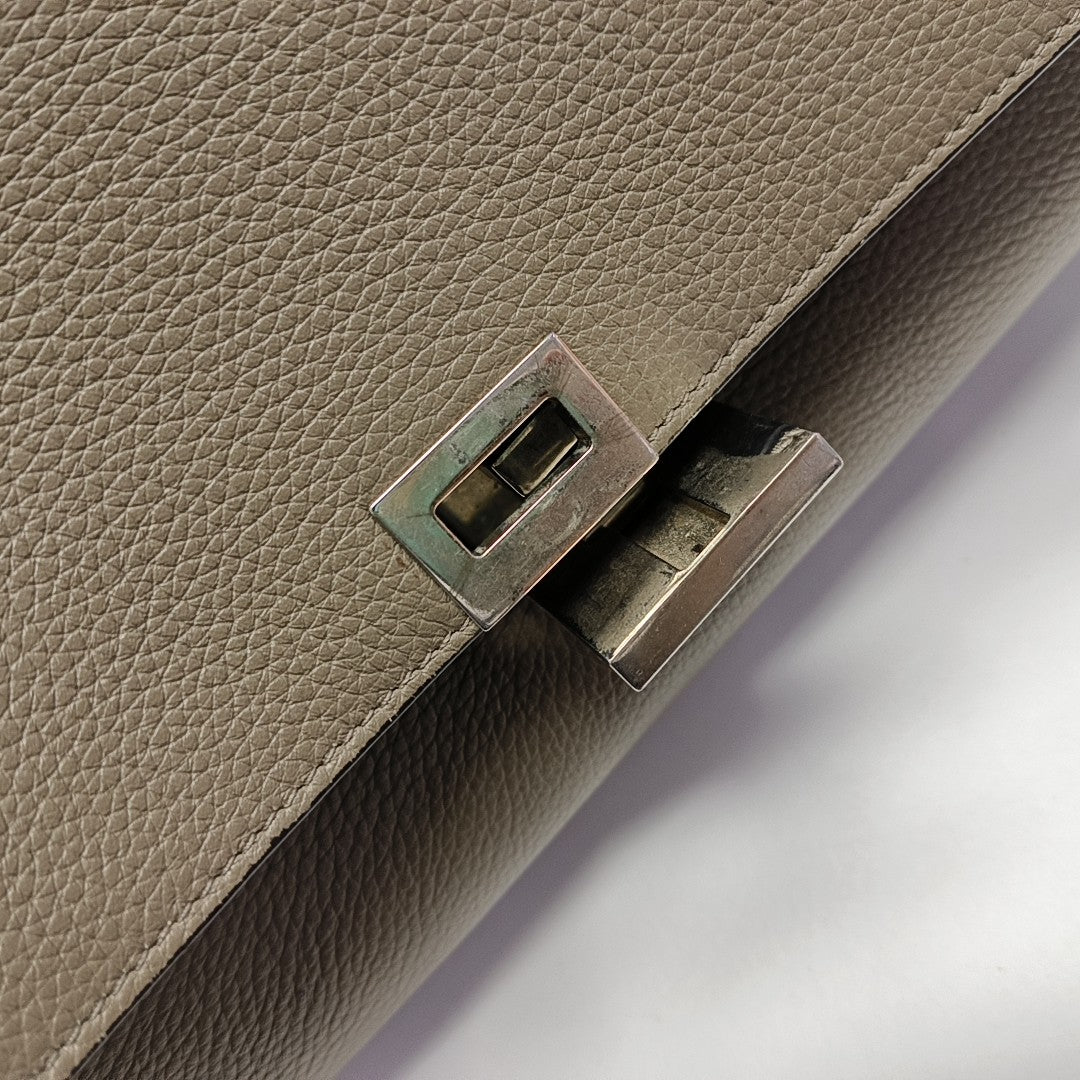TRAPEZE Small Calfskin Gray