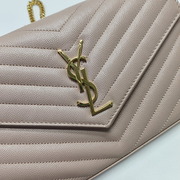 MONOGRAM Medium Chevron Calfskin Pink
