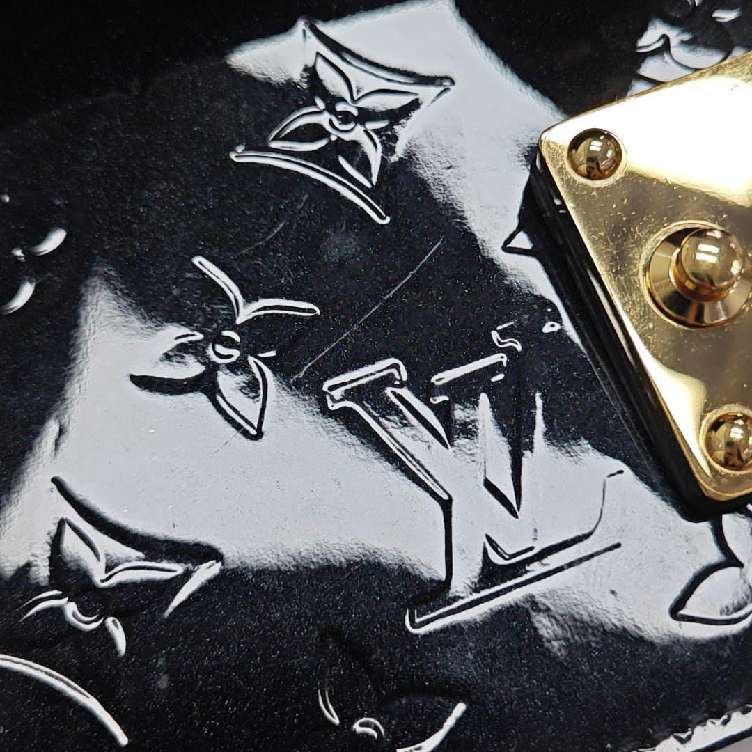 WYNWOOD Monogram Patent Leather Black