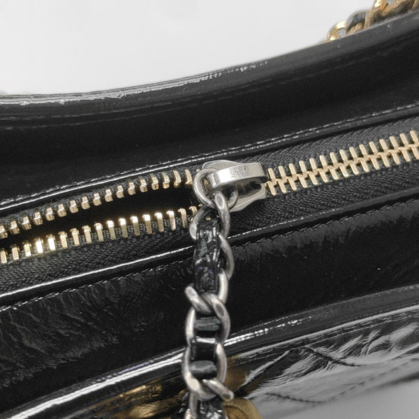 GABRIELLE Small Quilted Calfskin Black
