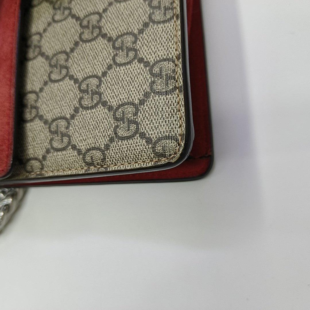 Lona Revestida con Monograma Dionysus Pequeño Beige