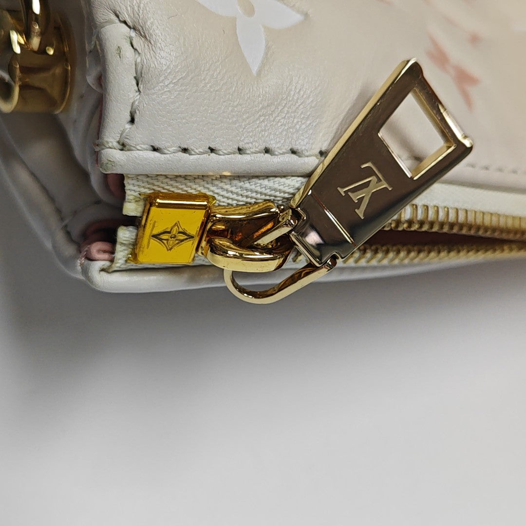 COUSSIN PM Monogram Lambskin White