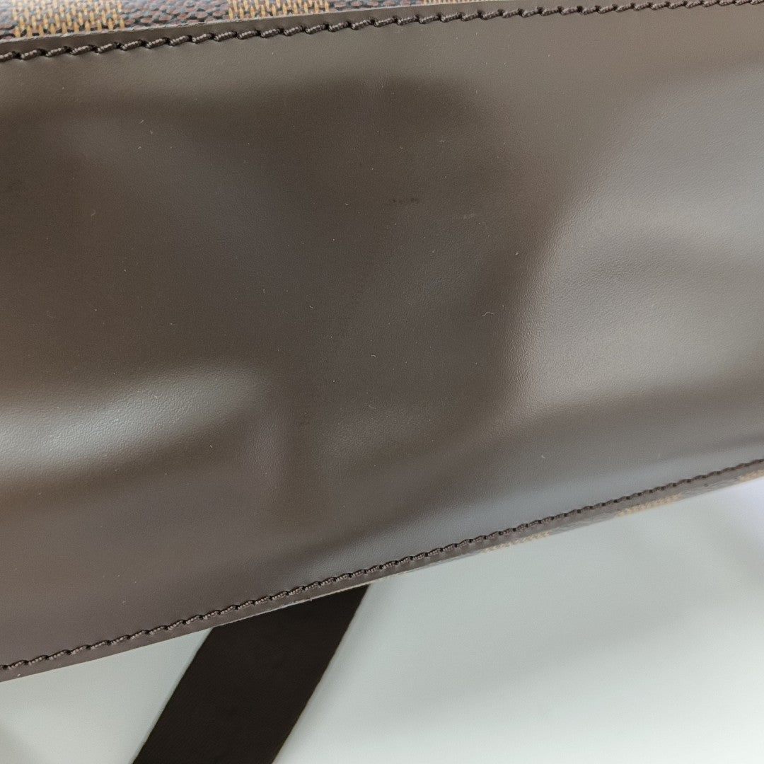 SPENCER Damier Ebene Coated Canvas Brown