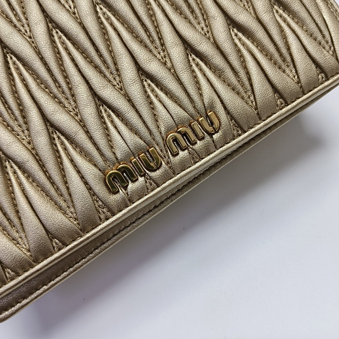Matelassé Mini Quilted Lambskin Gold