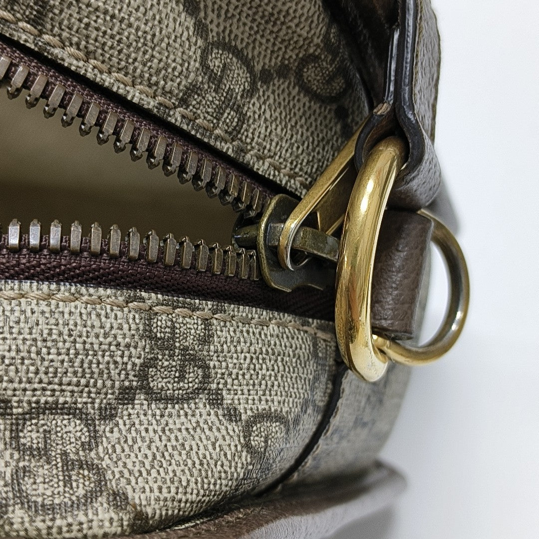 Ophidia Medium Monogram Coated Canvas Beige