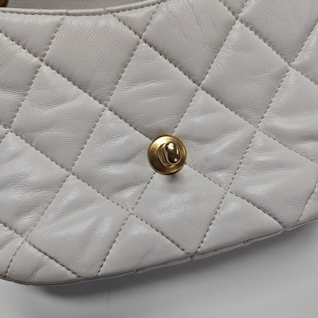 CLASSIC FLAP Mini Quilted Lambskin White