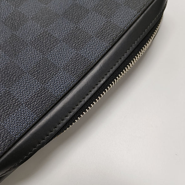 ZIPPY Extra Large Damier Coated Canvas Blue Wallet
