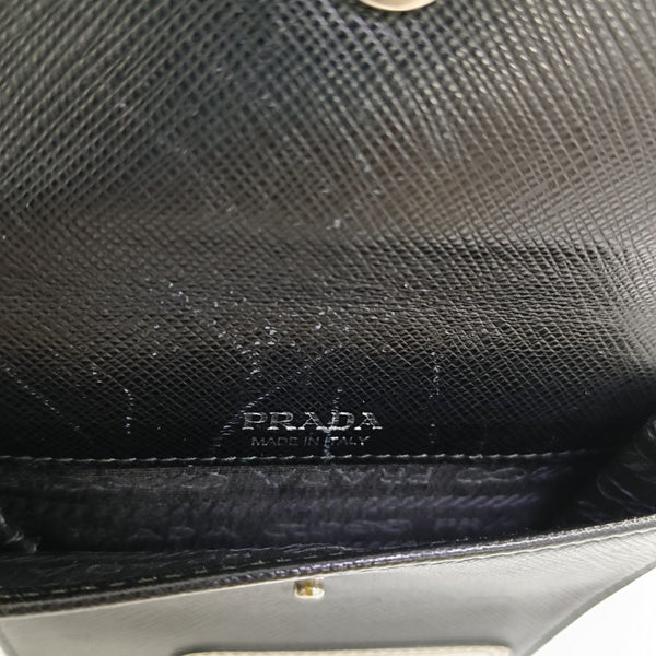 Saffiano Calfskin Shoulder Bag Black