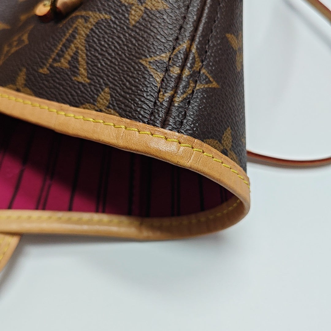NEVERFULL MM Monogram Coated Canvas Brown