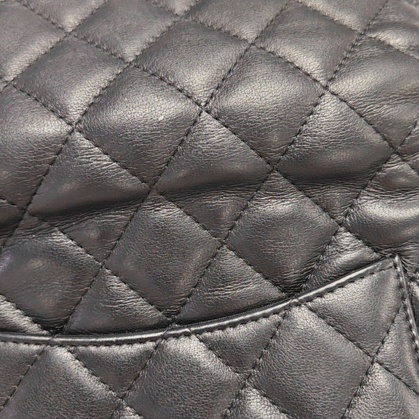 TRENDY CC Quilted Grained Calfskin Black