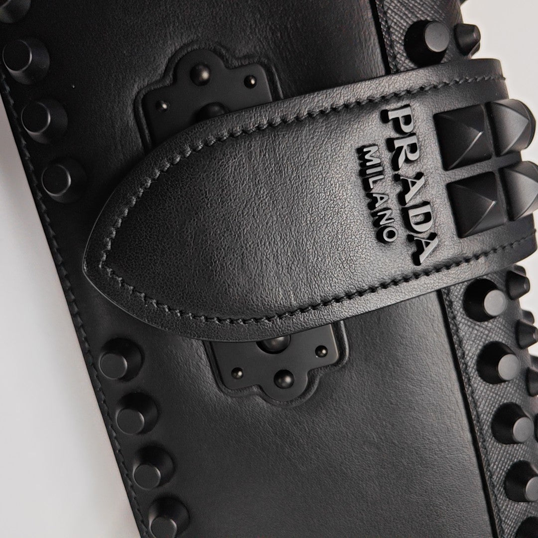 Calfskin Shoulder Bag Black