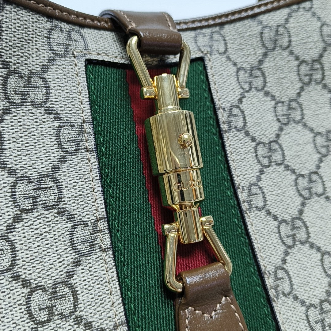 Jackie 1961 Small Monogram Coated Canvas Beige