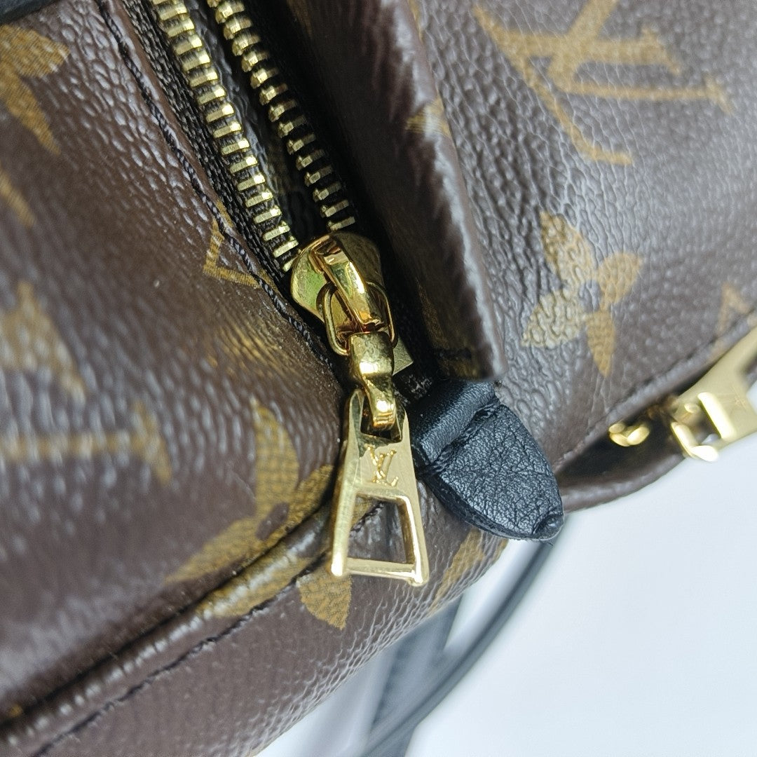 PALM SPRINGS Mini Monogram Coated Canvas Brown