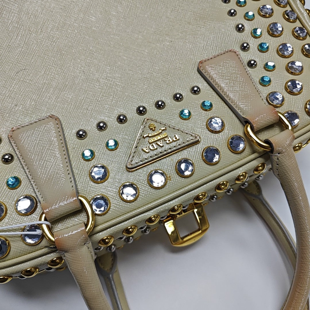 Pyramid Saffiano Calfskin Yellow