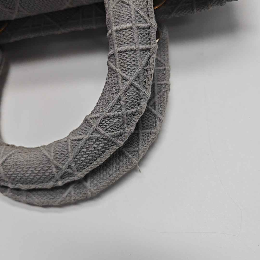 Lady D-Lite Cannage Canvas Gray
