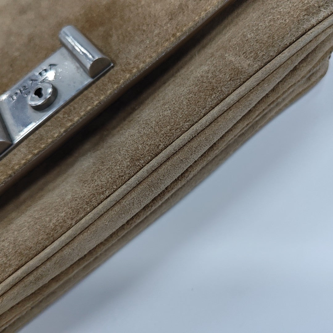 Suede Shoulder Bag Brown