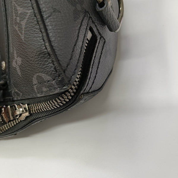 KEEPALL Monogram Coated Canvas Black
