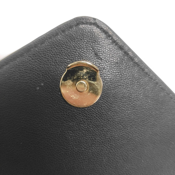 Quilted Lambskin Shoulder Bag Black
