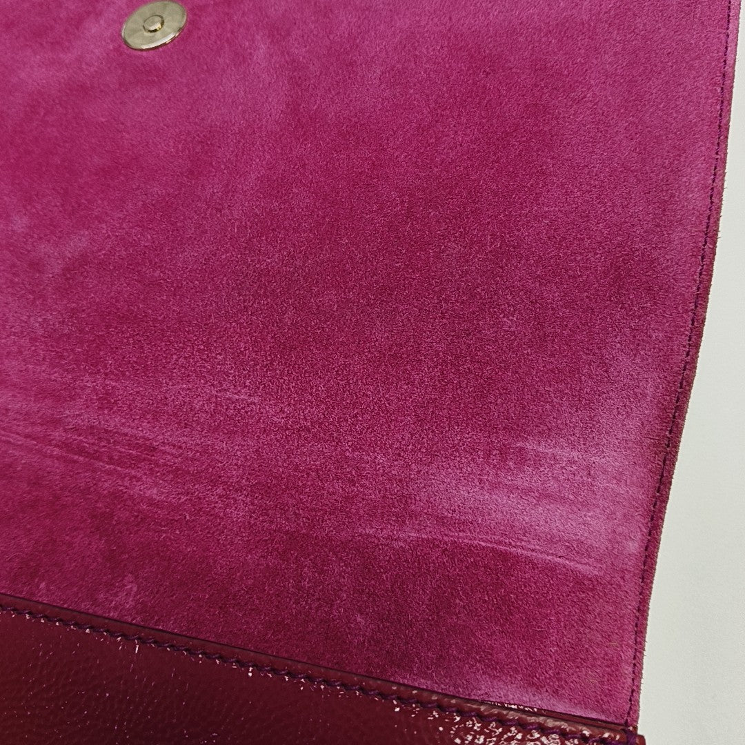 Patent Leather Clutch Red