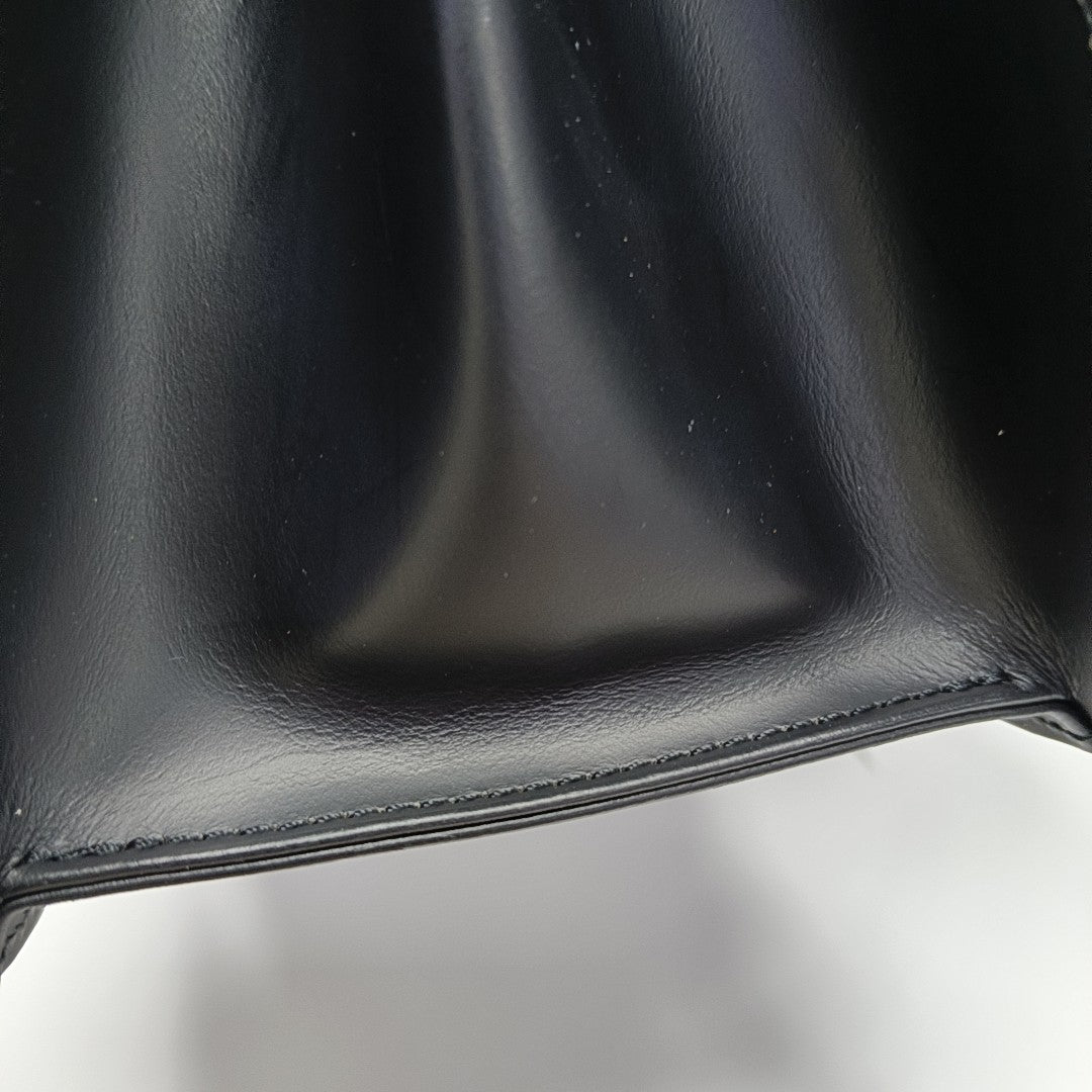 Calfskin Top Handle Bag Black