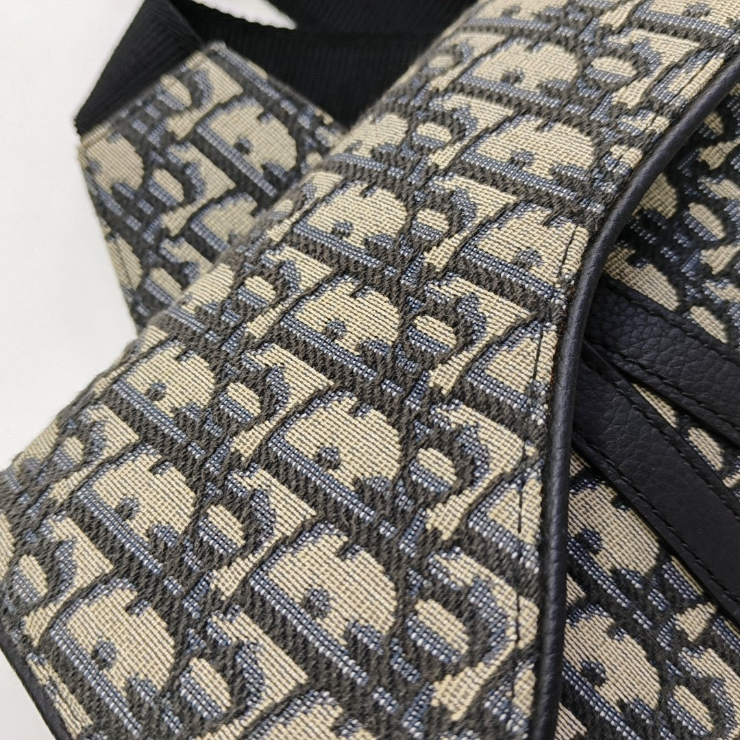 Saddle Mini Oblique Canvas Blue