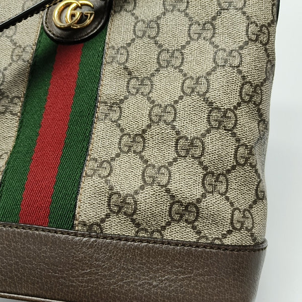 Ophidia Large Monogram Coated Canvas Beige