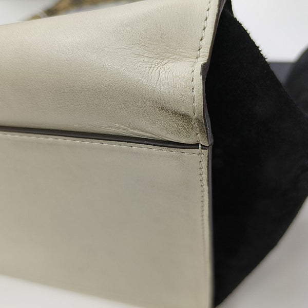 TRAPEZE Medium Calfskin White