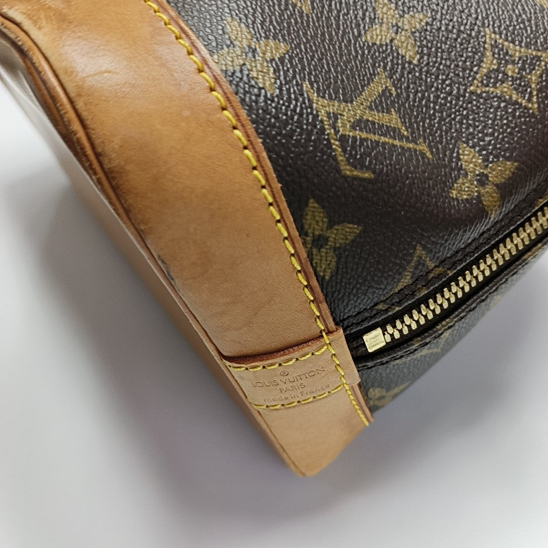 ALMA PM Monogram Coated Canvas Brown