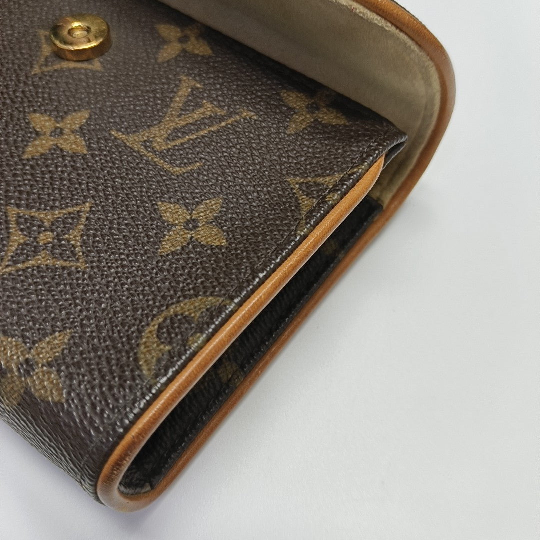 FLORENTINE Monogram Coated Canvas Brown