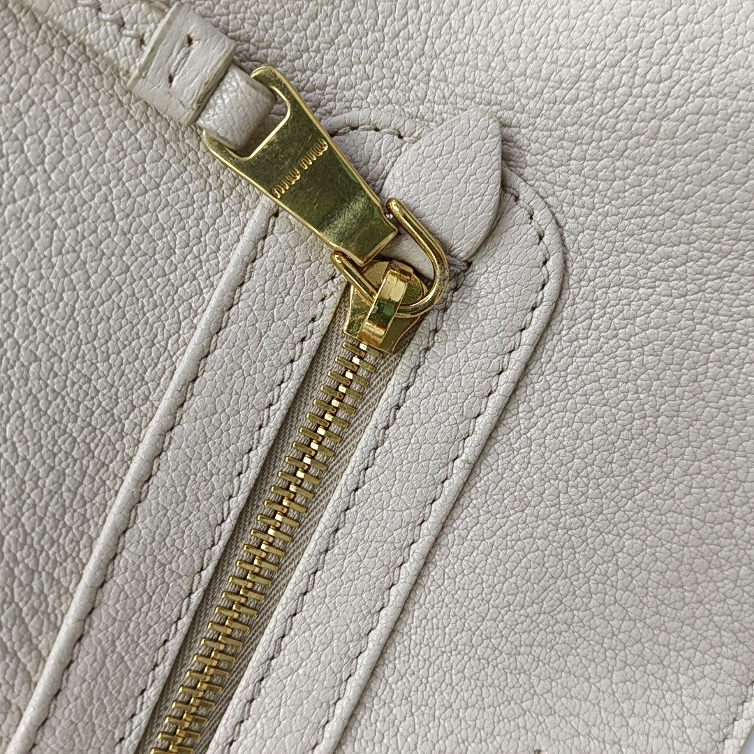 Calfskin Shoulder Bag White