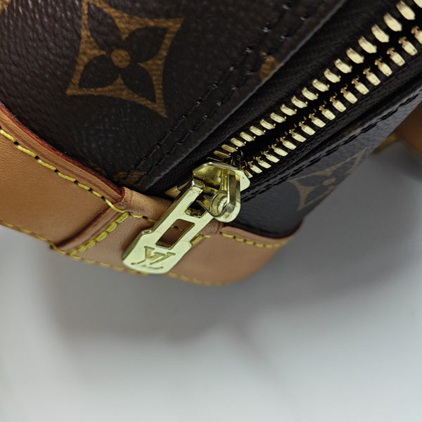 ALMA BB Monogram Coated Canvas Brown