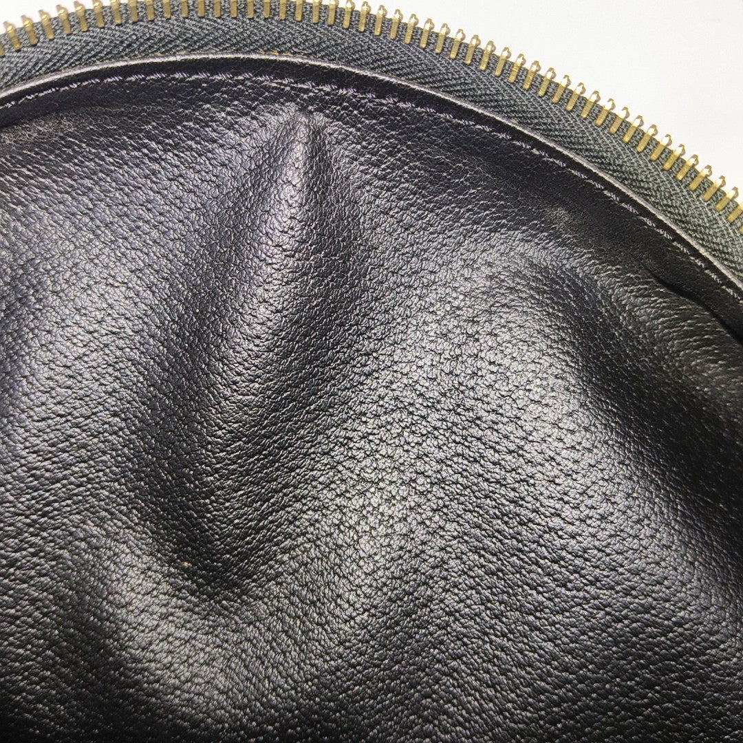 Coated Canvas Top Handle Bag Black