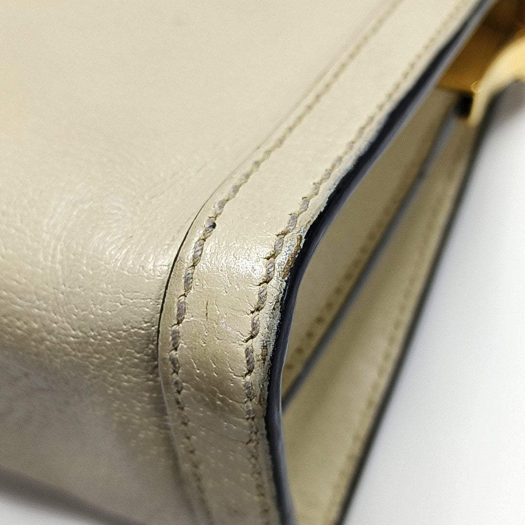 Ophidia Small Calfskin White