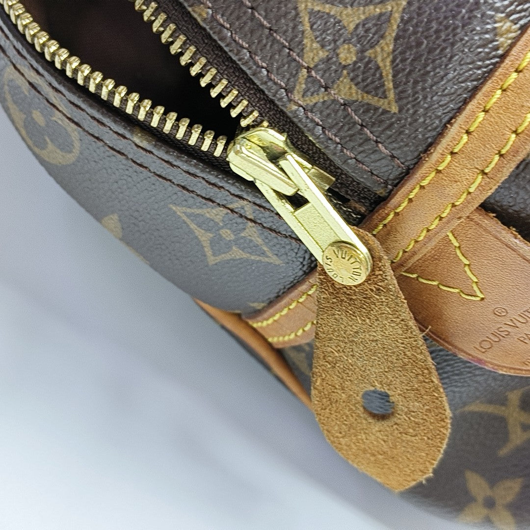 MONTORGUEI PM Monogram Coated Canvas Brown