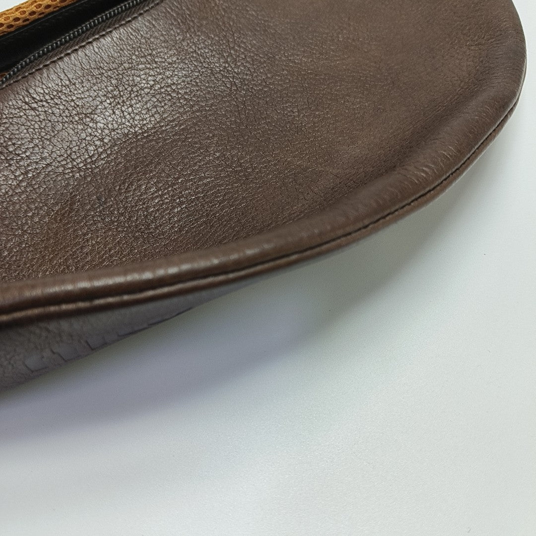 Calfskin Shoulder Bag Brown