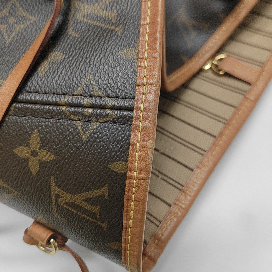 NEVERFULL MM Monogram Coated Canvas Brown