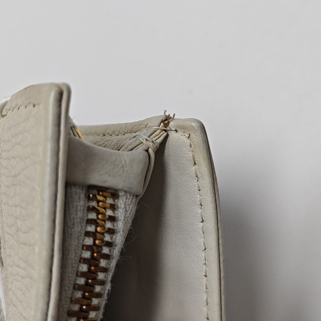 Dior Caro Small Cannage Calfskin White
